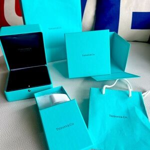 Tiffany & Co authentic store boxes and drawstring bags